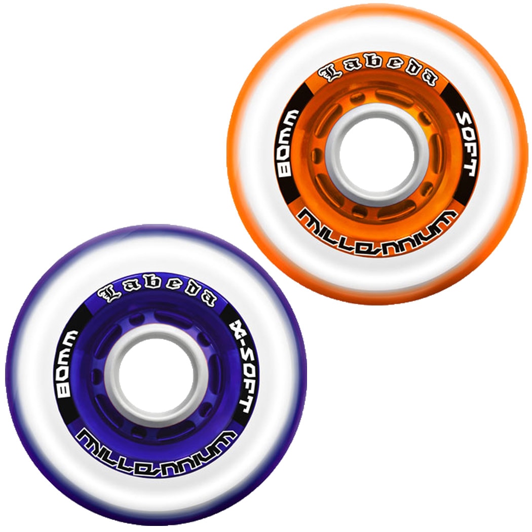 Labeda Roller Hockey Wheels Addiction White/Orange 76mm
